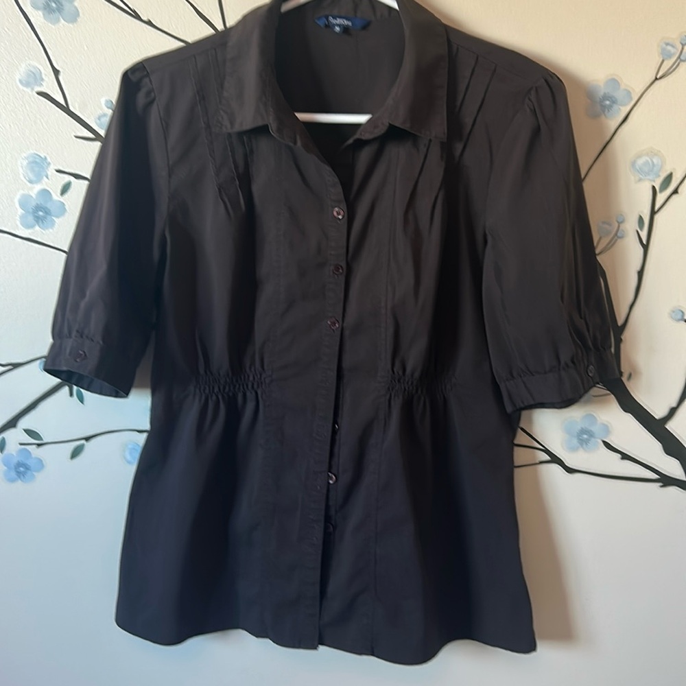 Reitmans Black Button-Up Blouse